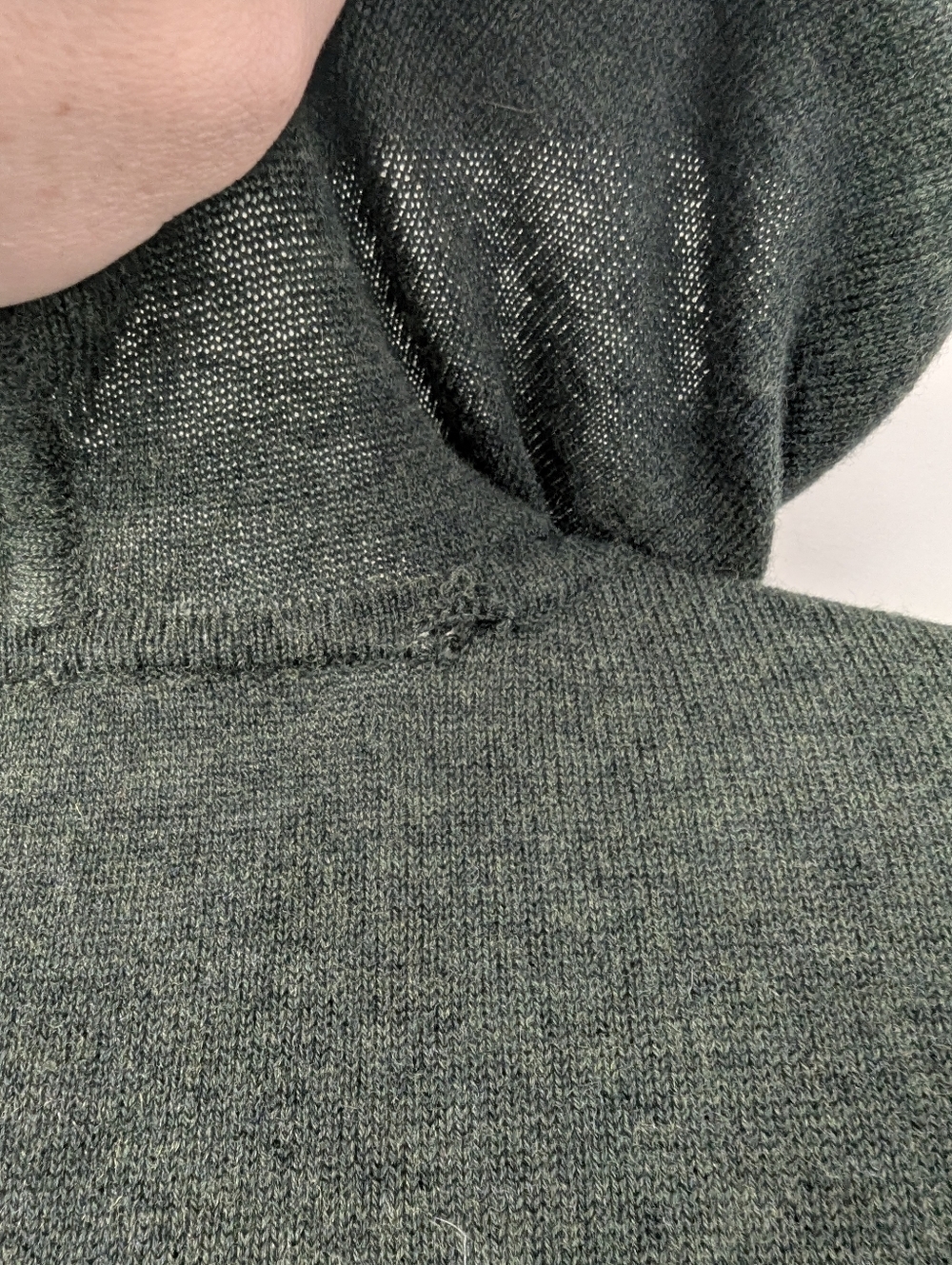 Athleta 100% Merino Wool Nopa Hooded Sweater Double Sleeve Cuffs - Picture 6 of 11